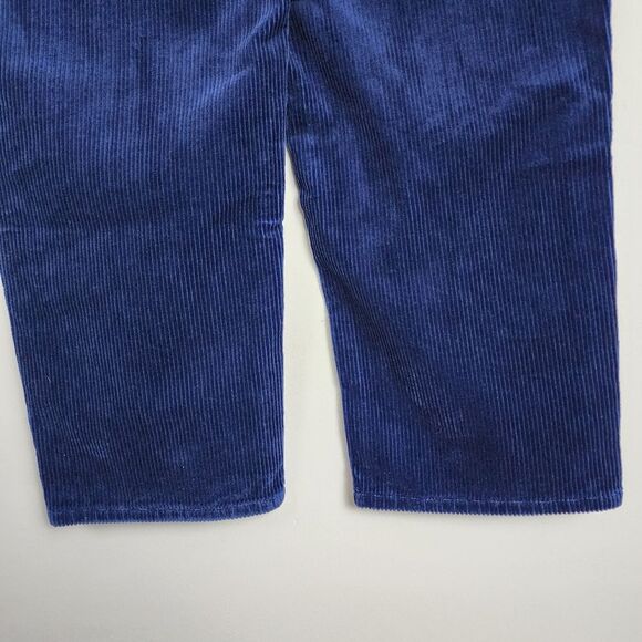 Lands End Blue Corduroy Pants Stretchy High Rise Women Size 14 P - Picture 11 of 16